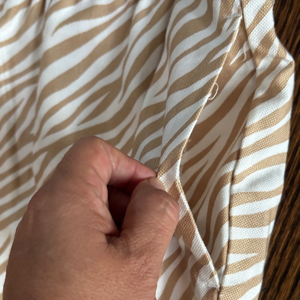 Ann Taylor Tan Zebra Print Men's Chinos - Picture 3 of 7